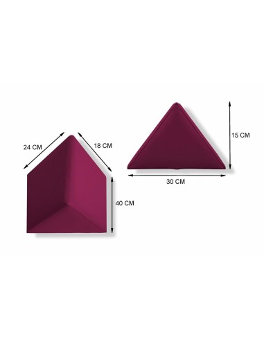 Cojín triangular pequeño  30x40x18x24x15 cm