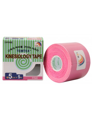 Kinesiology Tape Temtex 5X5 rosa