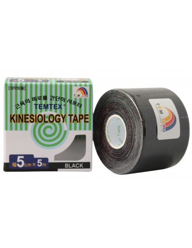 Kinesiology Tape Temtex 5X5 negro