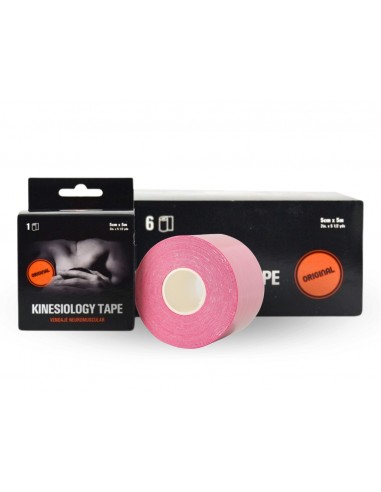 Vendaje neuromuscular 5 cm x 5 mt  Rosa PACK 6 ROLLOS KCI