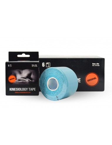 Vendaje neuromuscular 5 cm x 5 mt  Azul  PACK 6 ROLLOS  KCI